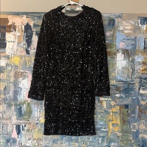 Elegant Black Sequin Dress